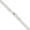 Lex & Lu Sterling Silver 3mm Square Spiga Chain Necklace- 3 - Lex & Lu
