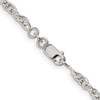 Lex & Lu Sterling Silver 2.75mm Loose Rope Chain Necklace- 3 - Lex & Lu