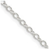 Lex & Lu Sterling Silver 2.25mm Oval cable Chain Necklace - Lex & Lu
