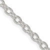 Lex & Lu Sterling Silver 3.75mm Oval cable Chain Necklace - Lex & Lu