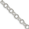 Lex & Lu Sterling Silver 5.75mm Oval cable Chain Necklace - Lex & Lu