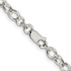 Lex & Lu Sterling Silver 5.75mm Oval cable Chain Necklace- 3 - Lex & Lu