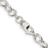 Lex & Lu Sterling Silver 6.8mm Oval cable Chain Necklace- 3 - Lex & Lu