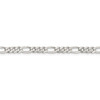 Lex & Lu Sterling Silver 4.75mm Pave Flat Figaro Chain Necklace or Bracelet- 2 - Lex & Lu