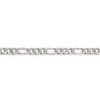 Lex & Lu Sterling Silver 5.5mm Pave Flat Figaro Chain Necklace or Bracelet- 2 - Lex & Lu