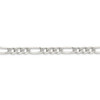 Lex & Lu Sterling Silver 7mm Pave Flat Figaro Chain Necklace or Bracelet- 2 - Lex & Lu