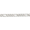 Lex & Lu Sterling Silver 8mm Pave Flat Figaro Chain Necklace or Bracelet- 2 - Lex & Lu