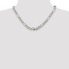 Lex & Lu Sterling Silver 8mm Pave Flat Figaro Chain Necklace or Bracelet- 5 - Lex & Lu