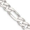 Lex & Lu Sterling Silver 9mm Figaro Chain Necklace or Bracelet - Lex & Lu