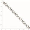 Lex & Lu Sterling Silver Solid Polished Fancy Link Anklet- 2 - Lex & Lu