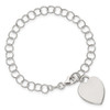 Lex & Lu Sterling Silver Heart Bracelet- 4 - Lex & Lu