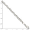 Lex & Lu Sterling Silver 4mm Double Link Charm Bracelet- 5 - Lex & Lu