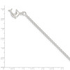 Lex & Lu Sterling Silver Hollow Polished 3-D Dolphin Anklet- 3 - Lex & Lu
