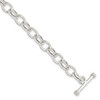 Lex & Lu Sterling Silver Polished Fancy Link Toggle Bracelet LAL43449 - Lex & Lu