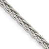 Lex & Lu Sterling Silver Solid 3.25mm Antiqued Square Spiga Chain Necklace - Lex & Lu