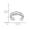 Lex & Lu Sterling Silver Celtic Weave Toe Ring - 3 - Lex & Lu