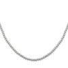 Lex & Lu Sterling Silver 4mm Beaded Box Chain Necklace - Lex & Lu