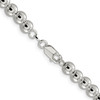 Lex & Lu Sterling Silver 6.10mm Beaded Box Chain Necklace- 3 - Lex & Lu