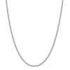 Lex & Lu Sterling Silver 3mm Beaded Chain Necklace - Lex & Lu