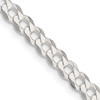 Lex & Lu Sterling Silver 4mm Close Link Flat Curb Chain Necklace or Bracelet - Lex & Lu