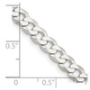 Lex & Lu Sterling Silver 5.75mm Close Link Flat Curb Chain Necklace or Bracelet- 4 - Lex & Lu