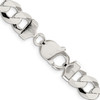 Lex & Lu Sterling Silver 9.75mm Close Link Flat Curb Chain Necklace or Bracelet- 3 - Lex & Lu