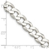Lex & Lu Sterling Silver 9.75mm Close Link Flat Curb Chain Necklace or Bracelet- 4 - Lex & Lu