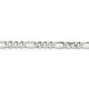 Lex & Lu Sterling Silver 5mm Polished Flat Figaro Chain Necklace or Bracelet- 2 - Lex & Lu