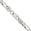 Lex & Lu Sterling Silver 5mm Polished Flat Figaro Chain Necklace or Bracelet- 3 - Lex & Lu