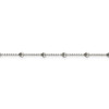 Lex & Lu Sterling Silver 1.15mm D/C Beaded Chain Necklace- 2 - Lex & Lu