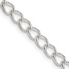 Lex & Lu Sterling Silver 4mm Half round Wire Curb Chain Necklace or Bracelet - Lex & Lu