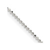 Lex & Lu Sterling Silver 1.05mm Square Beaded Chain Necklace or Anklet - Lex & Lu