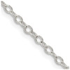 Lex & Lu Sterling Silver 2.5mm Flat Open Oval Cable Chain Necklace - Lex & Lu