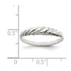 Lex & Lu Sterling Silver D/C Twisted Ring- 2 - Lex & Lu