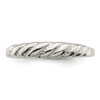 Lex & Lu Sterling Silver D/C Twisted Ring- 4 - Lex & Lu