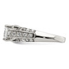 Lex & Lu Sterling Silver Fancy CZ Ring- 4 - Lex & Lu