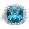 Lex & Lu Sterling Silver Blue CZ Ring LAL43714- 5 - Lex & Lu