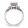 Lex & Lu Sterling Silver Purple and Clear CZ Ring- 2 - Lex & Lu