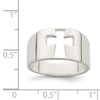 Lex & Lu Sterling Silver Cross Cutout Ring- 3 - Lex & Lu