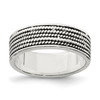 Lex & Lu Sterling Silver Rope Design Ring - Lex & Lu