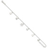 Lex & Lu Sterling Silver Polished Novelty Anklet 9'' - 7 - Lex & Lu