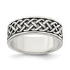 Lex & Lu Sterling Silver Weave Design Ring - Lex & Lu