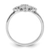 Lex & Lu Sterling Silver CZ Fleur-de-lis Ring- 2 - Lex & Lu