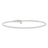 Lex & Lu Sterling Silver Adjustable D/C Rope Anklet 9'' - 4 - Lex & Lu