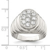 Lex & Lu Sterling Silver Men's CZ Ring LAL43868- 5 - Lex & Lu