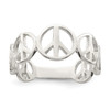 Lex & Lu Sterling Silver Polished Peace Ring - Lex & Lu