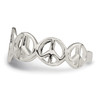 Lex & Lu Sterling Silver Polished Peace Ring- 3 - Lex & Lu