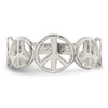 Lex & Lu Sterling Silver Polished Peace Ring- 5 - Lex & Lu