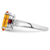 Lex & Lu Sterling Silver Citrine & Garnet Ring LAL43960- 4 - Lex & Lu