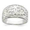 Lex & Lu Sterling Silver Swirl Design Ring - Lex & Lu